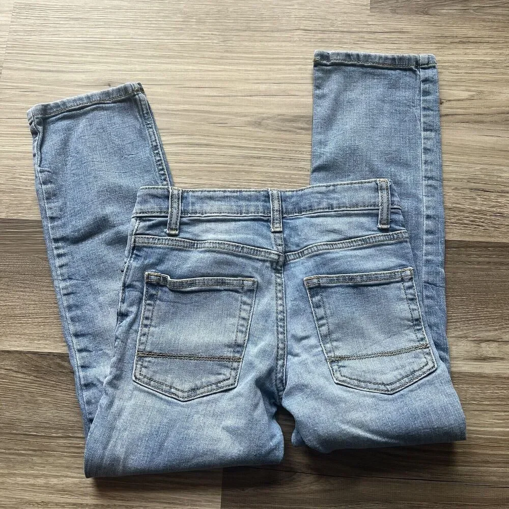 Cat & Jack Boys' Straight Fit Stretch Jeans, Light Blue, Size 8